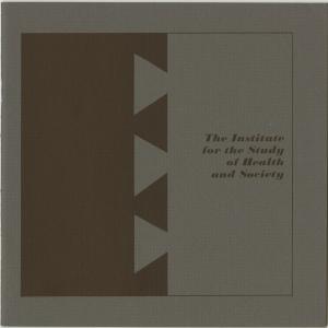 Institute for the Study of Health and Society brochure circa 1970s