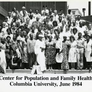 staff photo for the Center for Population and Family Health, 1984