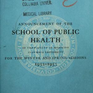cover of Columbia University bulletin of information: School of Public Health