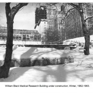William Black Medical Research Building under construction, Winter, 1962-1963