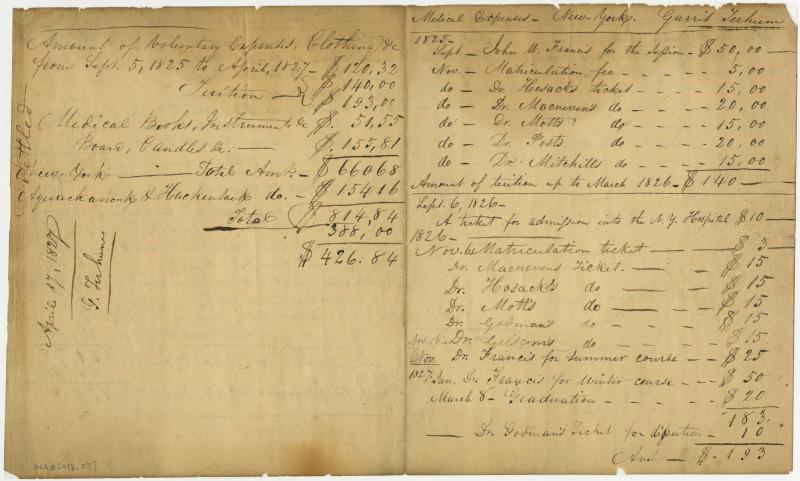 a document showing the calculation of medical education cost