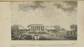illustration of the first public botanical garden in the nation